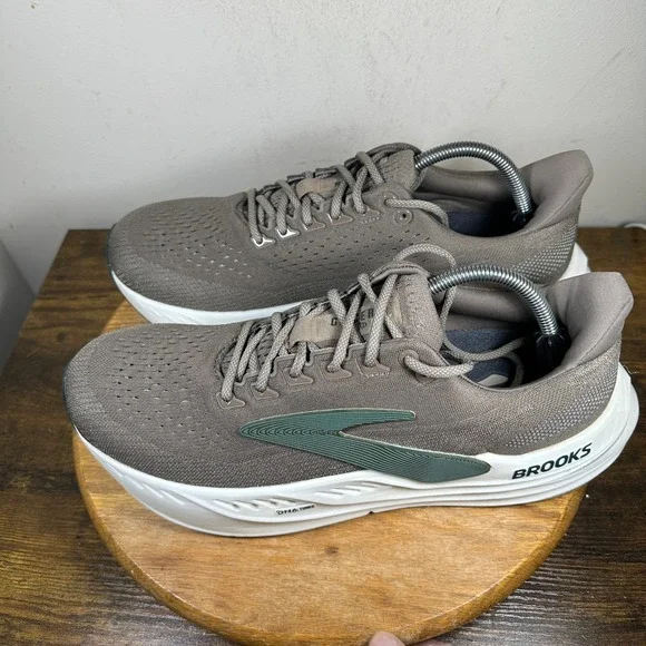 Brooks Ghost 15 Men's Running Shoes Taupe Green Sz 13 Medium D 1104471D284
